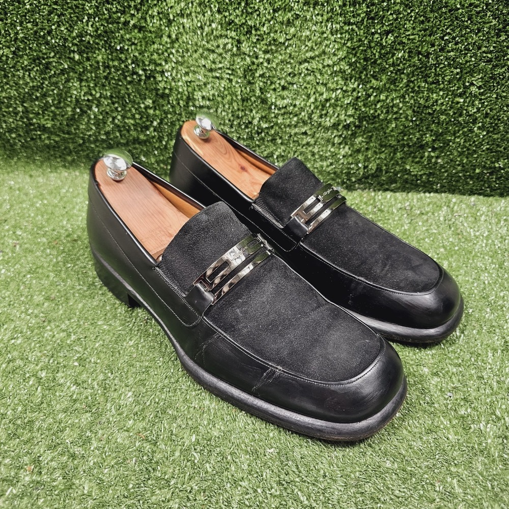Mezlan Catano Black‎ Leather Slip On Dress Loafer Shoes Mens Size 12 M